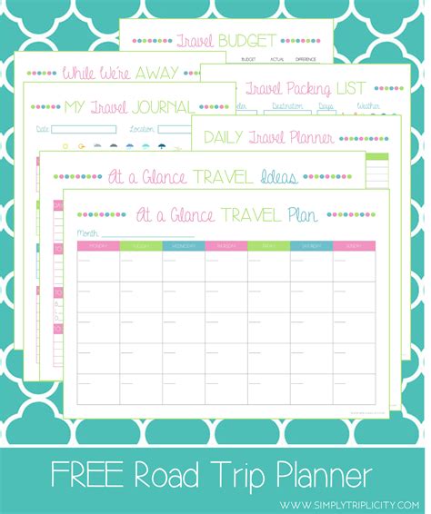 Travel planner template, Road trip planner, Itinerary planner