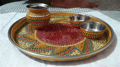 Aarti thali decoration Genuine buyer pls contact | Thali decoration ideas, Arti thali decoration ...