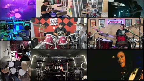 The Last Night- Skillet (15 drummers collaboration) - YouTube