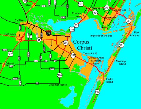 Corpus Christi Map - ToursMaps.com