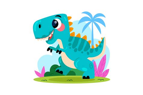 Cartoon Baby TRex Dinosaur Graphic by Miss Chatz · Creative Fabrica