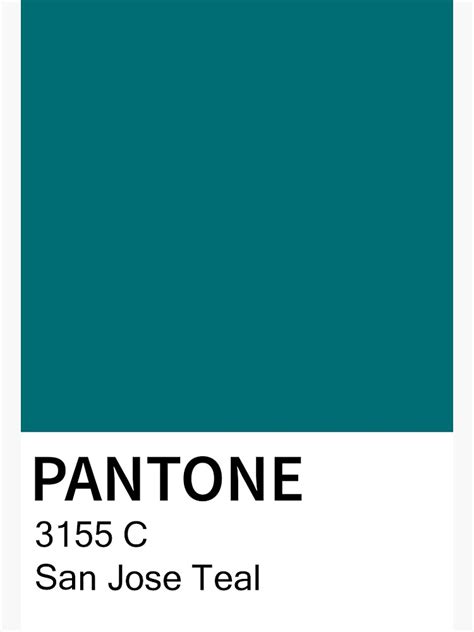 "San Jose Sharks Teal Pantone Color Card" Sticker for Sale by csoh ...