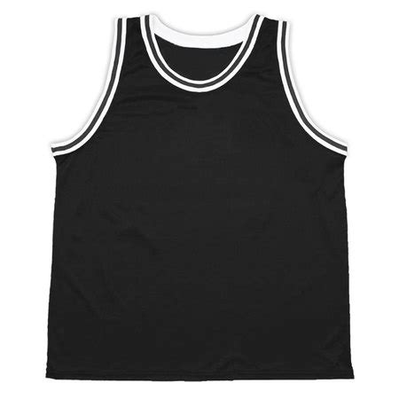 Plain Black Basketball Jersey Layout - popoyay0015