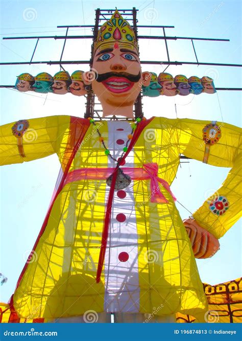 Statue of Ravana Under Construction Stock Image - Image of design, colorful: 196874813