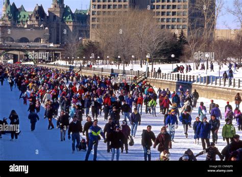 Rideau Canal, Winterlude, Ottawa, Ontario Stock Photo - Alamy