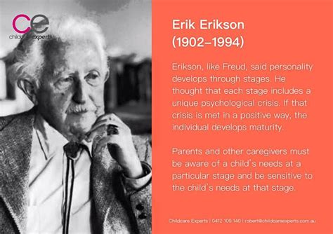 Erik Erikson | Child development theories, Quote posters, Child development