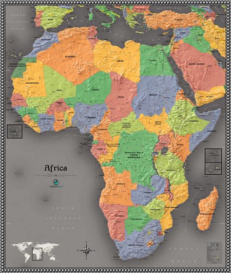 Afirca Map Africa Wall Map Political Mapscomcom Maps Of Images