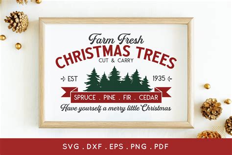 Farm Fresh Christmas Tree Farm Graphic by peachycottoncandy · Creative Fabrica