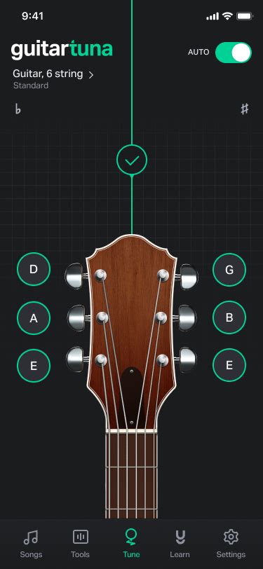 Afinador de guitarra | La app gratuita #1 para afinar guitarras en línea | GuitarTuna | Yousician