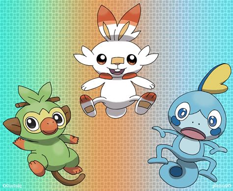 Pokemon Galar Starters by pichu90 on DeviantArt