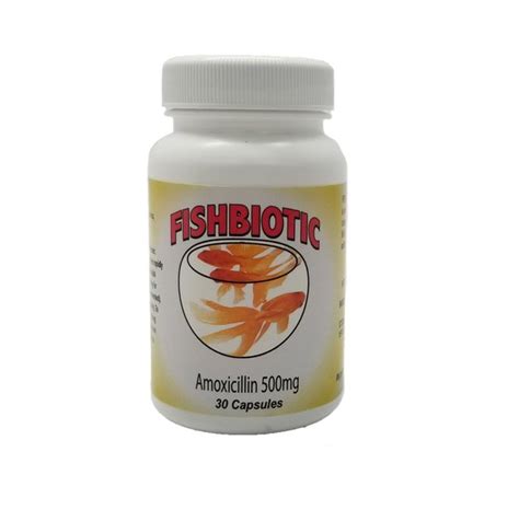 FISHBIOTIC Amoxicillin Capsule Fish Antibiotic, 500 mg, 30 count - Chewy.com