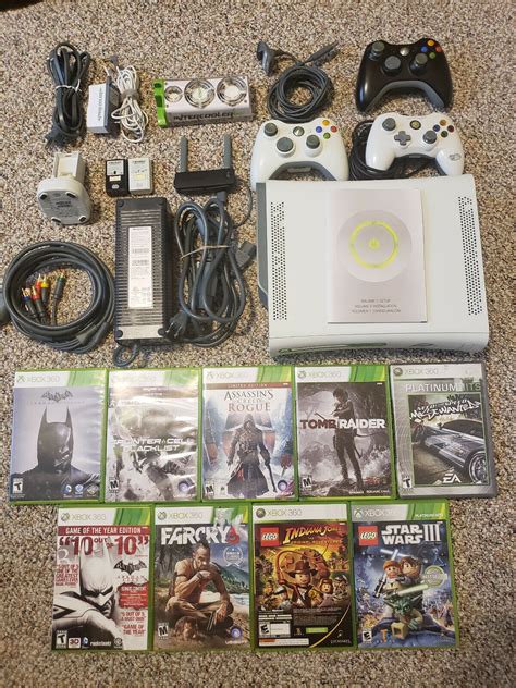 Microsoft Xbox 360 Bundle - 60GB - White - Entails every thing in image ...