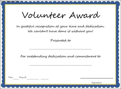 The marvellous Certificates: Stylish Volunteer Certificat ...