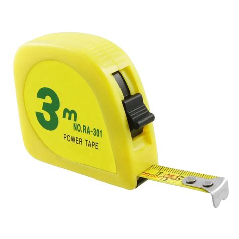 HLZS 3 meter retractable yellow measuring tape, in steel, for measurements-in Tape Measures from ...