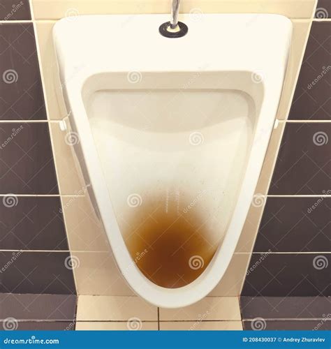 Clogged Toilet Bowl with Water in a Cafe Toilet. Blockage Problems in ...