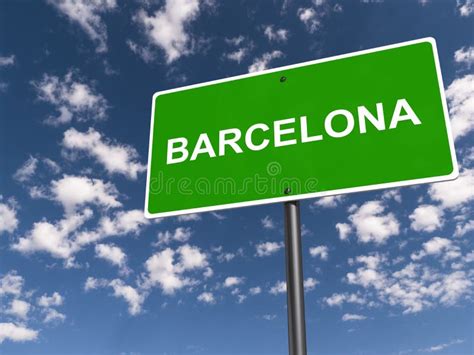 Barcelona traffic sign stock illustration. Illustration of guide ...