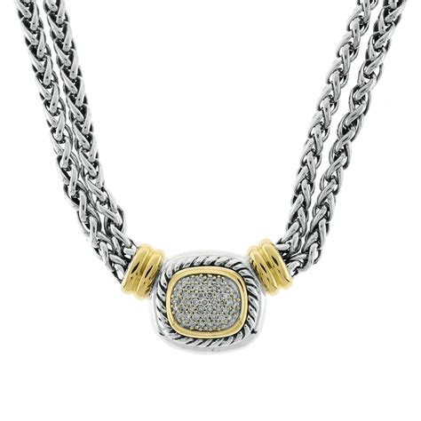 David Yurman Albion Necklace 18k Yellow Gold/ Sterling Silver | New York Jewelers - Jewelry