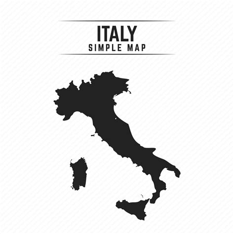 Simple Black Map of Italy Isolated on White Background 3249605 Vector Art at Vecteezy