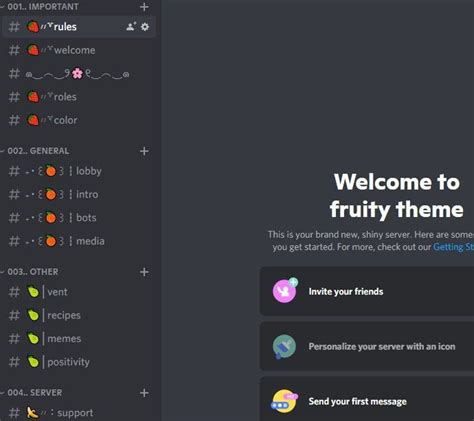 Fruity Theme Discord Starter Server Template | Etsy