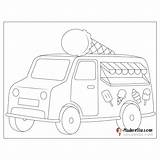 Ice Cream Truck Coloring Page sketch template