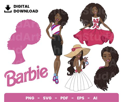 Afro Barbie Clip Art