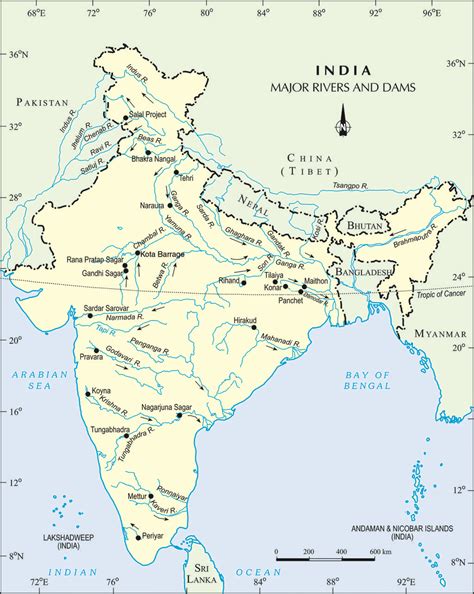 North India River Map