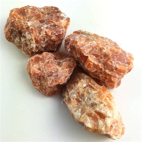 Raw Orange Calcite Crystal Rough Chakra Minerals Crystal Healing A+