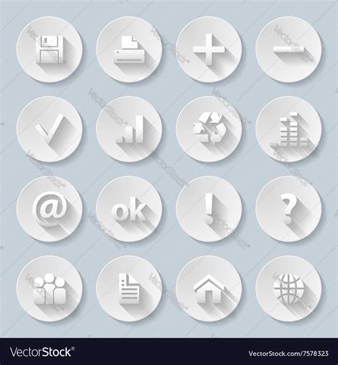 Paper icons Royalty Free Vector Image - VectorStock