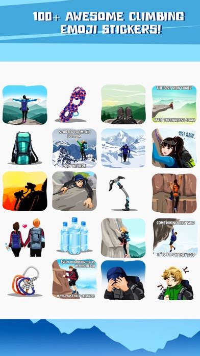 Télécharger Mountain Hiking Emoji Pro pour iPhone / iPad sur l'App Store (Sports)