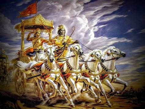 Krishna arjuna chariot for iphone, krishna and arjun HD wallpaper | Pxfuel