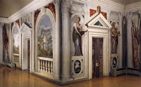 View into the Cruciform Sala a Crociera by Paolo Veronese on friends-of-art.net | Andrea ...