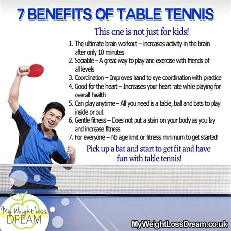 The 7 benefits of table tennis. This is not just for KIDS ;) #fitness #fitnesstips #tabletennis ...