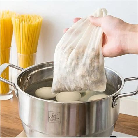 5 Pcs/Lot Cooking Soup Bag Brew Cotton Drawstring Spice Bags Healthy F2330(5)-in Storage Bags ...