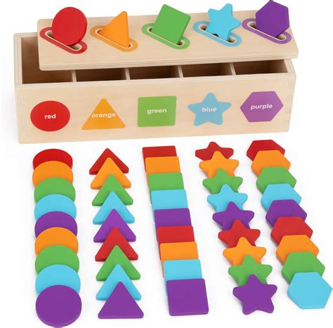 Montessori Toys for 1 2 3 Year Old | Color Sorting & Stacking Matching ...