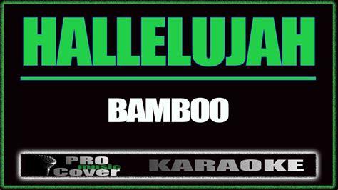 Hallelujah - BAMBOO (KARAOKE) - YouTube