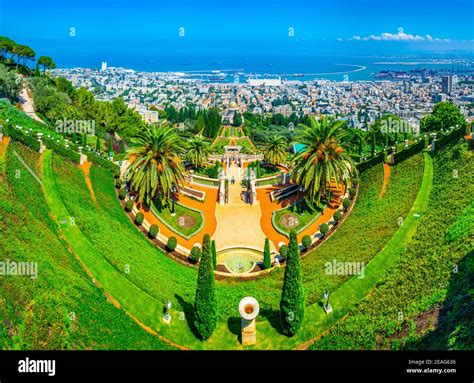 Aerial view of Bahai gardens in Haifa, Israel Stock Photo - Alamy