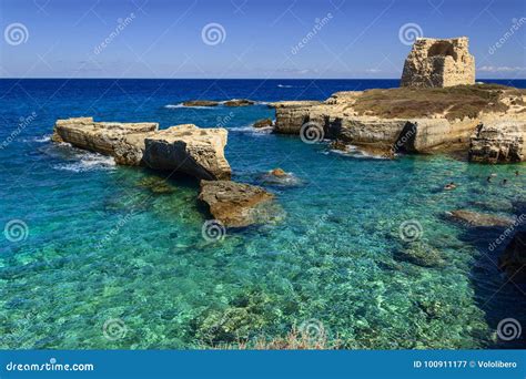 The Most Beautiful Coast of Apulia: Roca Vecchia, ITALY Lecce. Editorial Photography - Image of ...