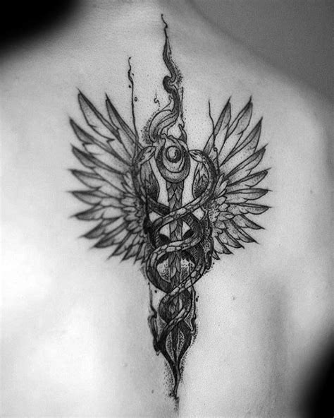 60 Caduceus Tattoo Designs For Men - Manly Ink Ideas