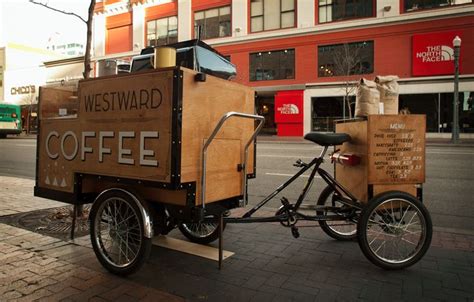 Westward Coffee Bike on Behance | Coffee bike, Vintage coffee shops, Coffee