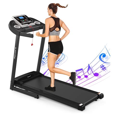 SEGMART Electric Foldable Treadmill with Transportation Wheels, 16 ...