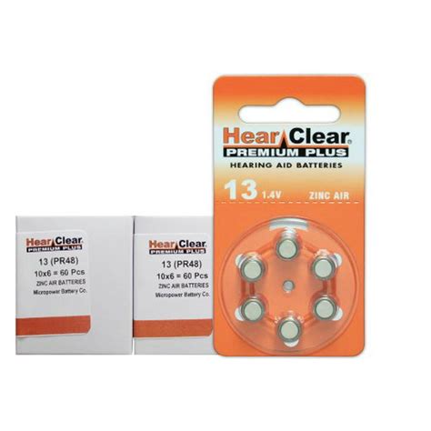 HearClear Hearing Aid Batteries Size 13, PR48 (120 Batteries) - Walmart.com - Walmart.com