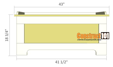 Storage Bench Plans - PDF Download - Construct101