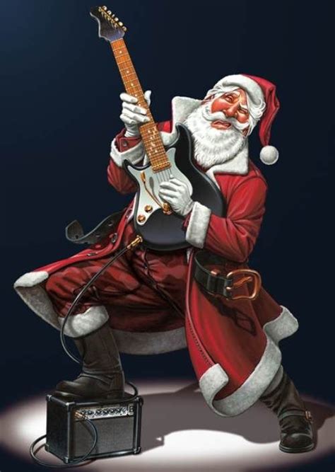 Have a Rockin' Christmas! | Santa art, Christmas artwork, Creepy christmas