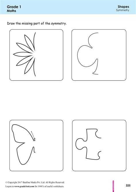 1st Grade Symmetry Worksheets & Teaching Resources|grade1to6.com