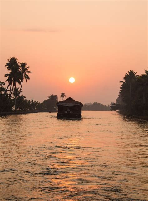 Sunset Over the Kerala Backwaters - #Travel | Kerala backwaters, Kerala travel, Kerala tourism