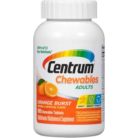 Centrum Chewable Multivitamin for Adults, Multivitamin/Multimineral ...