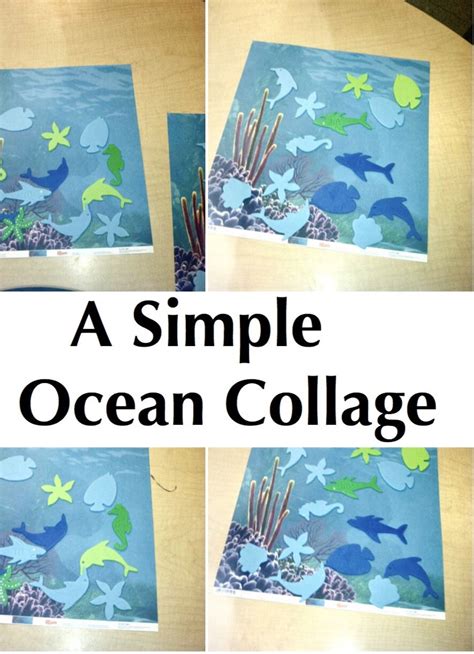 A Simple Ocean Collage | Art activities for toddlers, Preschool art ...