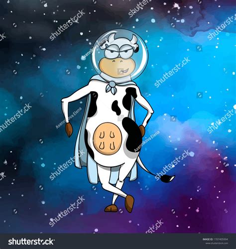 Space Cow Spacesuit Cloak Stock Illustration 1707405994 | Shutterstock