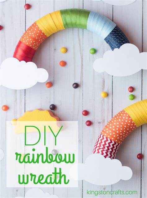 DIY Rainbow Ribbon Wreath - The Kingston Home