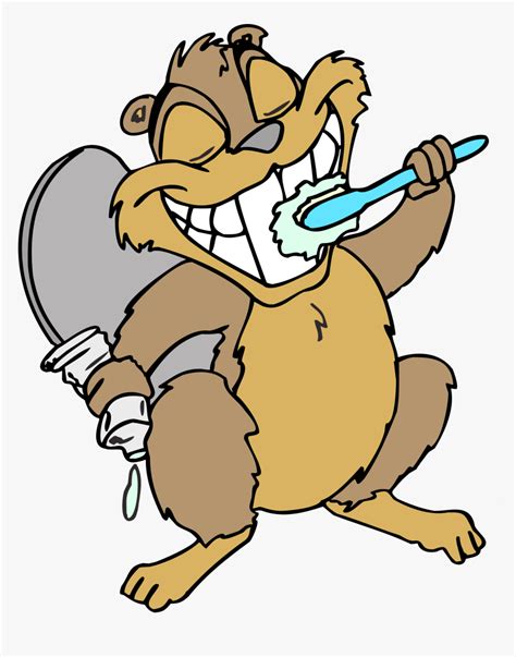 Beaver Teeth Cartoon Clipart , Png Download - Beaver Brushing Teeth Clipart, Transparent Png ...